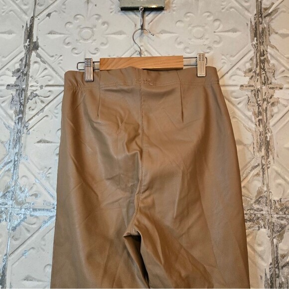 H&M Faux Leather Pull-On Leggings Tan Color Size 4 - Picture 5 of 11